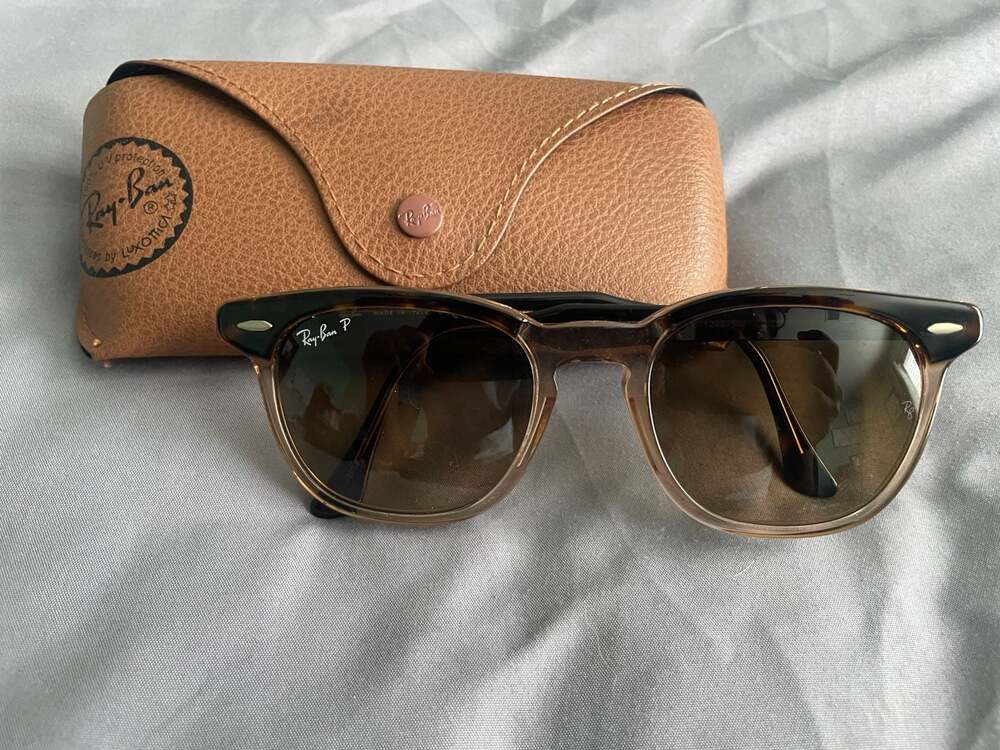 Authentic Ray-Ban Hawkeye Havana Polarized Sunglasses